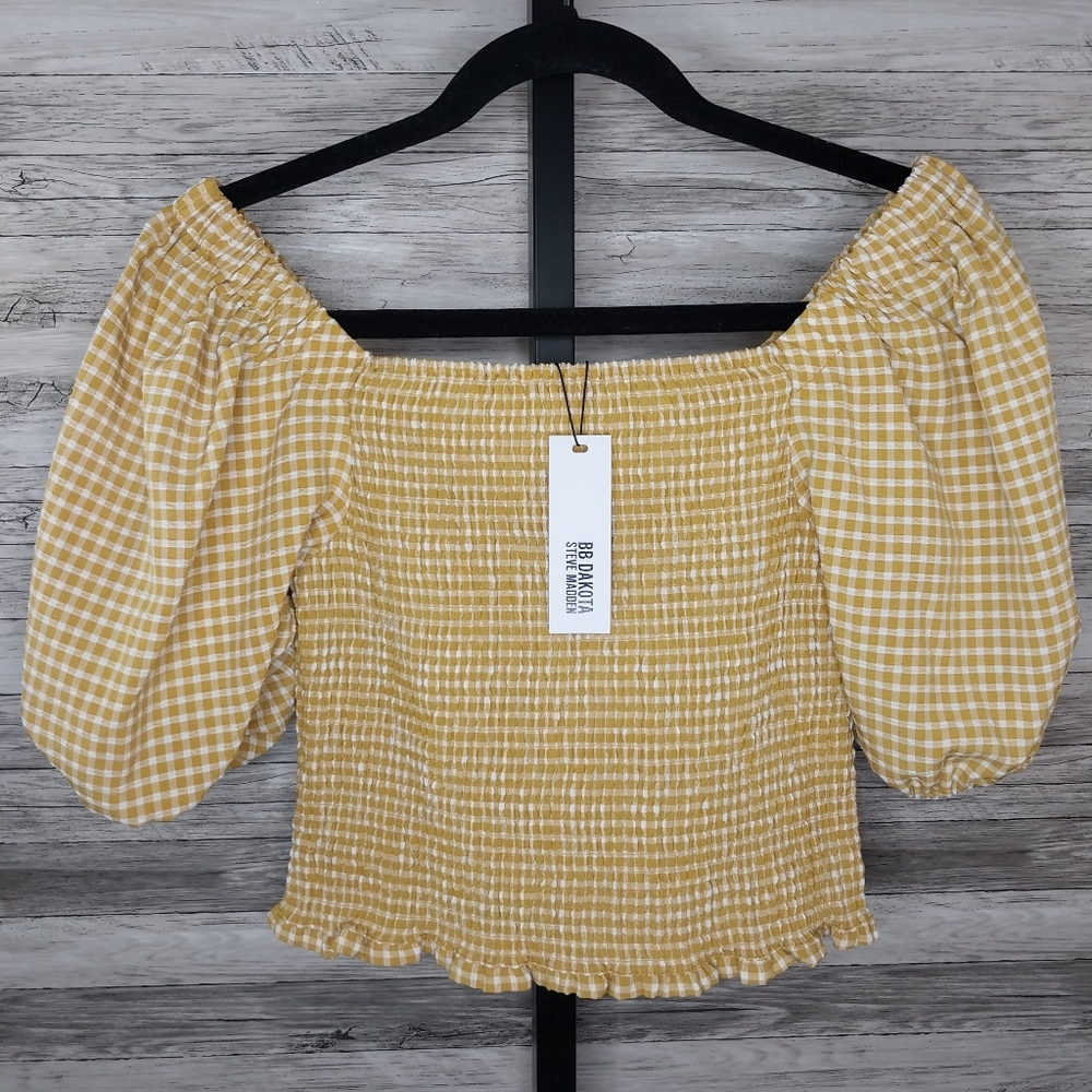 Steve Madden BB Dakota sunshine top Size small cropped - Picture 2 of 10